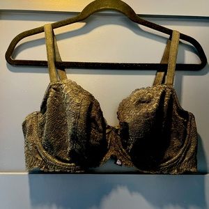 Black lace bra with no padding